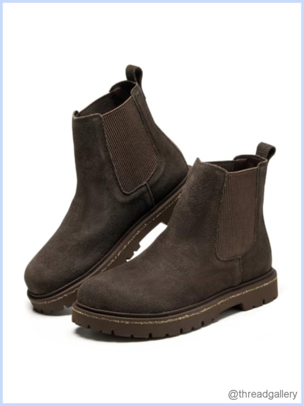 Genuine Leather Chelsea Boots Women Ankle Booties Memory Foam Slip-On